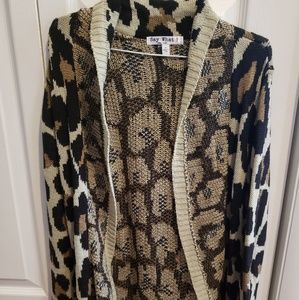 Leopard wrap sweater